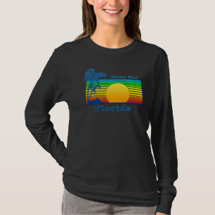 Hillsboro Beach Florida Retro Tropical Beach Sunse T Shirt