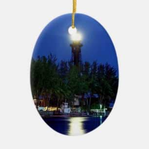 Hillsboro fyr julgransprydnad keramik