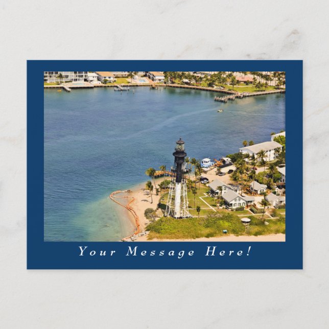 Hillsboro Lighthouse Aerial Vykort (Framsida)