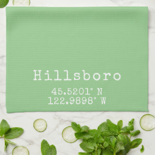 Hillsboro Oregon Latitude Longitud Kökshandduk