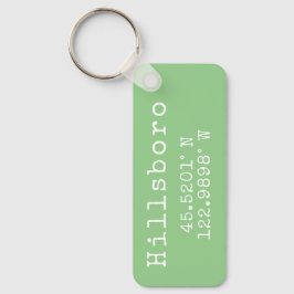 Hillsboro Oregon Latitude Longitud Nyckelring