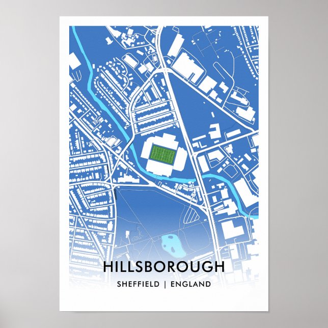 Hillsborough Stadium Affisch – Hemmaplan för Sheff (Framsidan)