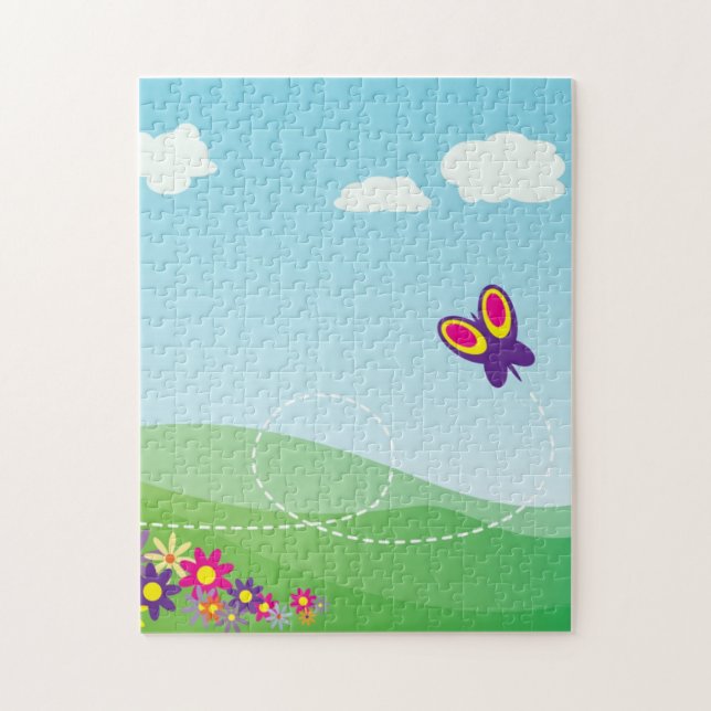 HILLSID MED SMÖR OCH BLOMMOR PUSSEL (Vertikal)