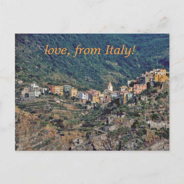 "HILLSIDE ITALIAN VILLAGES/ CINQUE TERRE AREA VYKORT (Framsida)