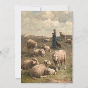 Hillside Ligcape med får och Shepherdes Julkort