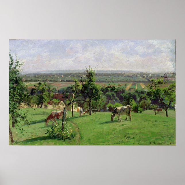 Hillside of Vesinet, Yvelines, 1871 Poster (Framsidan)