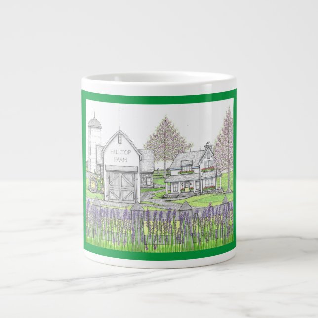 Hilltop Farm i Vår Jumbo Coffee Mugg Jumbo Mugg (Framsidan)