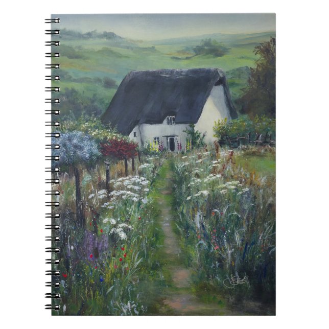 "Hillview- En engelsk stuga" Anteckningsbok (Framsidan)
