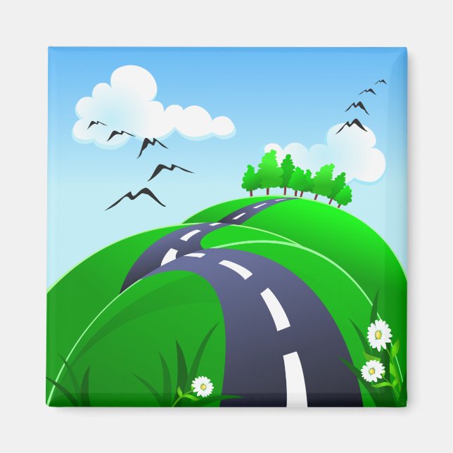 Hilly Road, magnet (Framsidan)