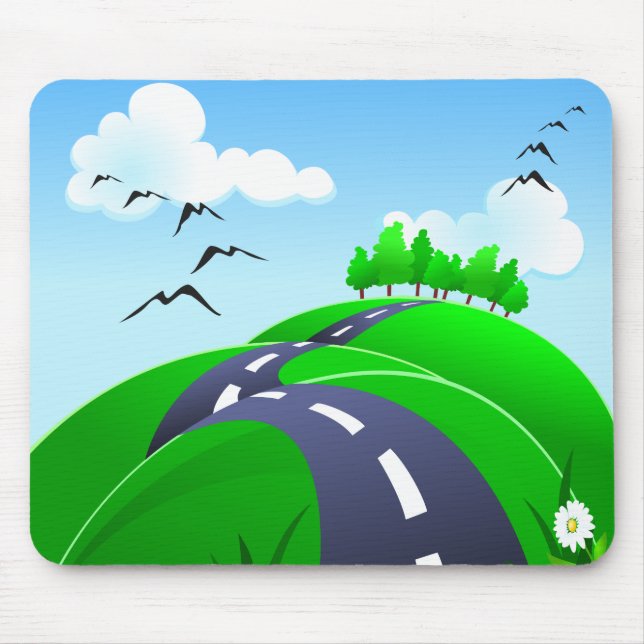 Hilly road, mousepad musmatta (Framsidan)