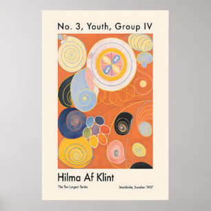 Hilma Af Klint Abstrakt Konsttryck Orange Nr 3 Poster