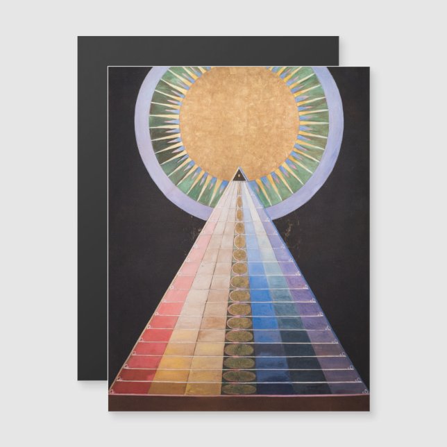 Hilma Af Klint, Altarbit nr 1, Abstrakt Art. Magnetisk Inbjudningskort (Fram/baksida)