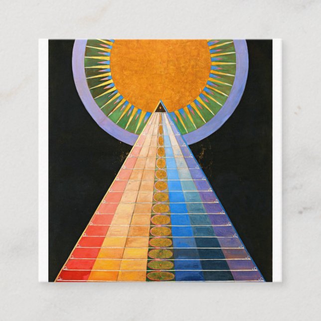Hilma Af Klint Altarbit nr 1 Fyrkantigt Visitkort (Framsida)