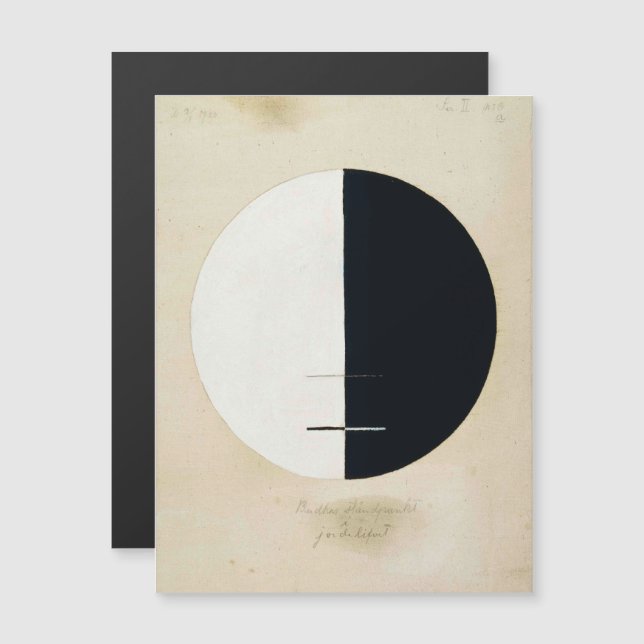 Hilma Af Klint, Buddhas ståndpunkt, Abstrakt Art Magnetisk Inbjudningskort (Fram/baksida)