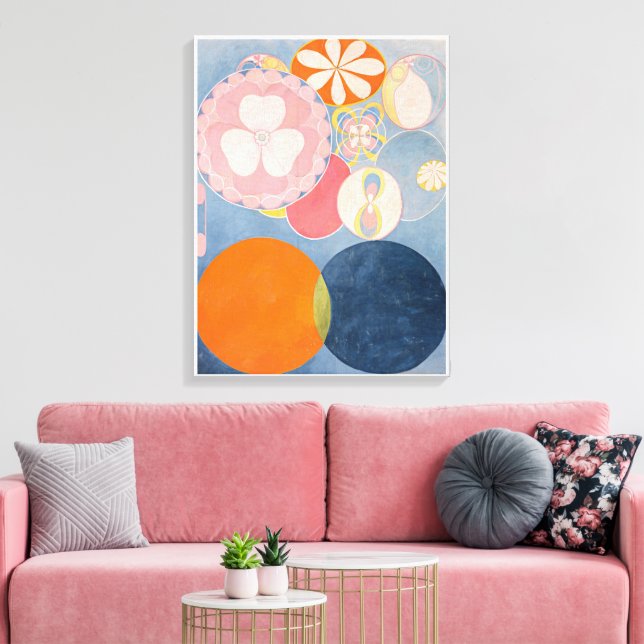 Hilma Af Klint, De tio största nr 2, Abstrakt kons Canvastryck (Insitu (Vardagsrum))