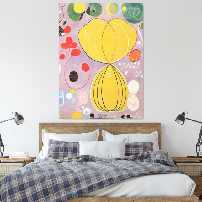 Hilma af Klint - Group IV, No. 7, The Ten Largest, Canvastryck (Insitu (sovrum))