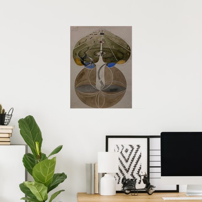 Hilma Af Klint, Kunskapens Träd Nr 2 Abstrakt Kons Poster (Hemmakontoret)