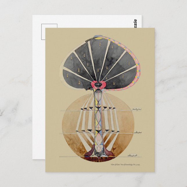 Hilma af Klint - Kunskapens Träd, Nr. 3 Vykort (Fram/baksida)