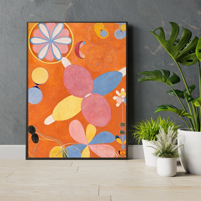 Hilma af Klint Orange Abstrakt Art Skriv ut Poster (Skapare uppladdad)