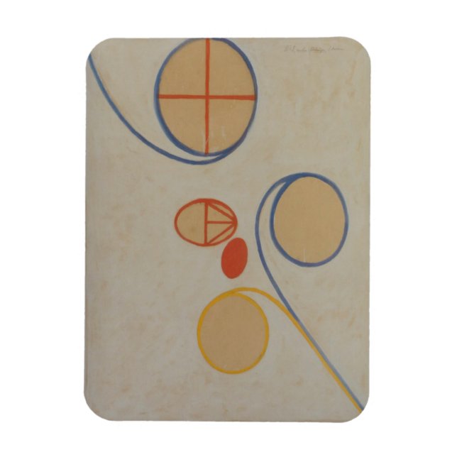 Hilma Af Klint, Seven Point Star No2, Abstrakt Art Magnet (Vertikal)