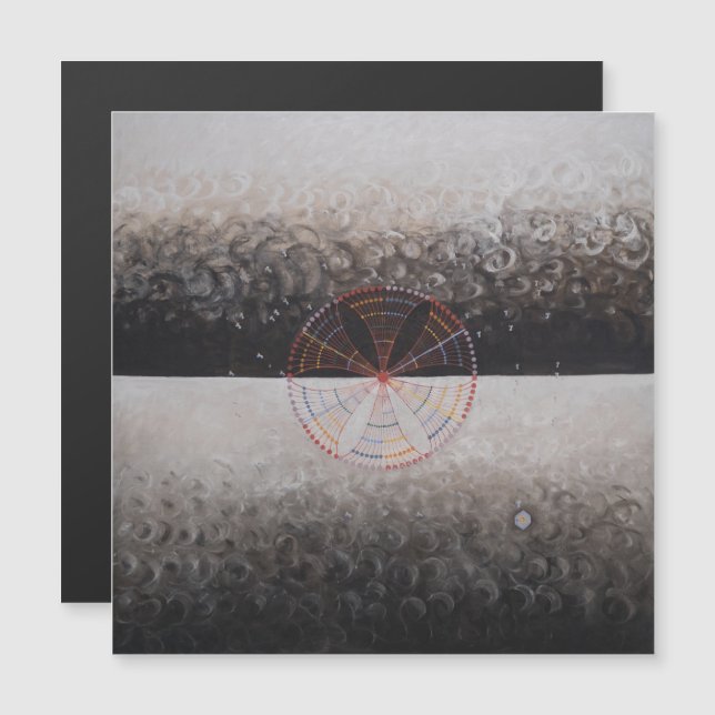 Hilma Af Klint, Svan nr 10, Abstrakt Art Magnetisk Inbjudningskort (Fram/baksida)
