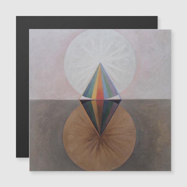Hilma Af Klint, Svan nr 12, Abstrakt Art Magnetisk Inbjudningskort (Fram/baksida)