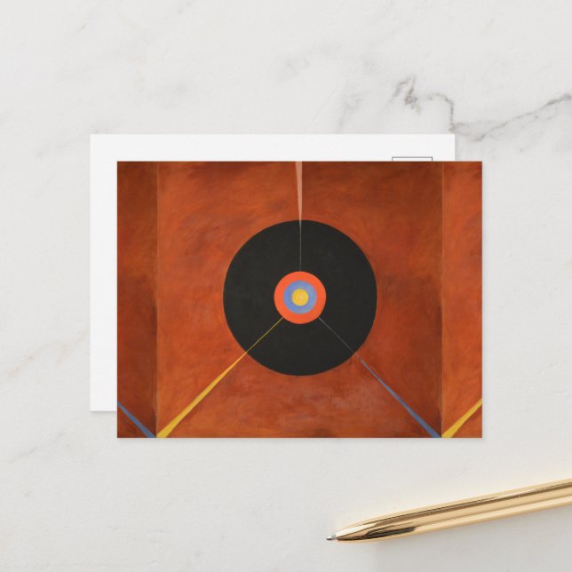 Hilma Af Klint, Svan nr 18, Abstrakt Art Vykort (Fram/Back In Situ)