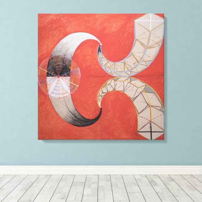 Hilma Af Klint, Svan nr 9, Abstrakt Art Canvastryck (Insitu (trägolv))