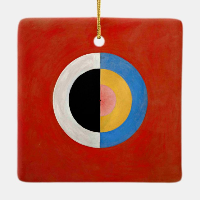 Hilma af Klint, Svanen, nr 17, färglöst grafik Julgransprydnad Keramik (Baksida)