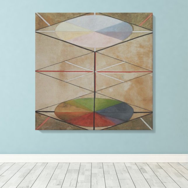 Hilma Af Klint, Svanen nr 23, Abstrakt Konst Canvastryck (Insitu (trägolv))
