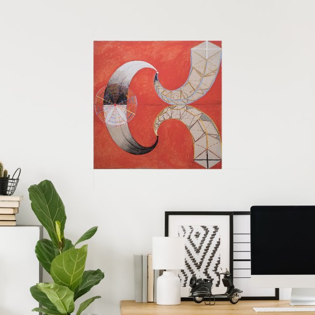 Hilma Af Klint, Svanen nr 9, Abstrakt Konst Poster (Hemmakontoret)