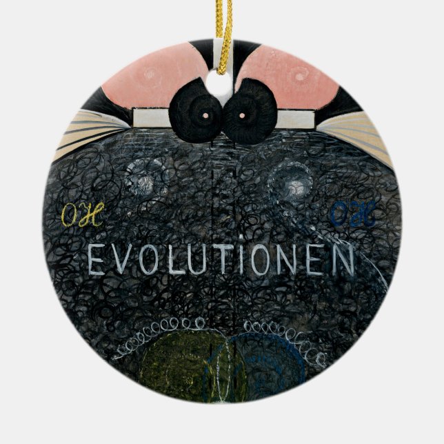 Hilma af Klint - The Evolution, 7 Julgransprydnad Keramik (Framsidan)