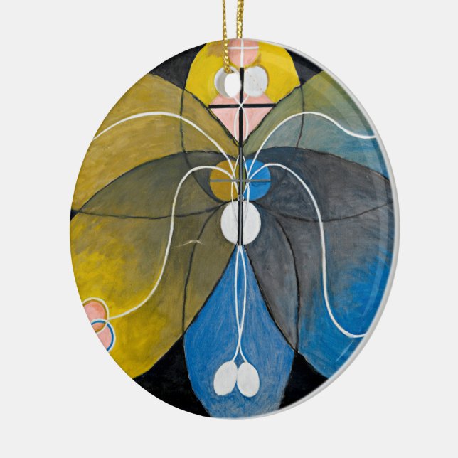 Hilma af Klint - The Evolution, 9 Julgransprydnad Keramik (Vänster)