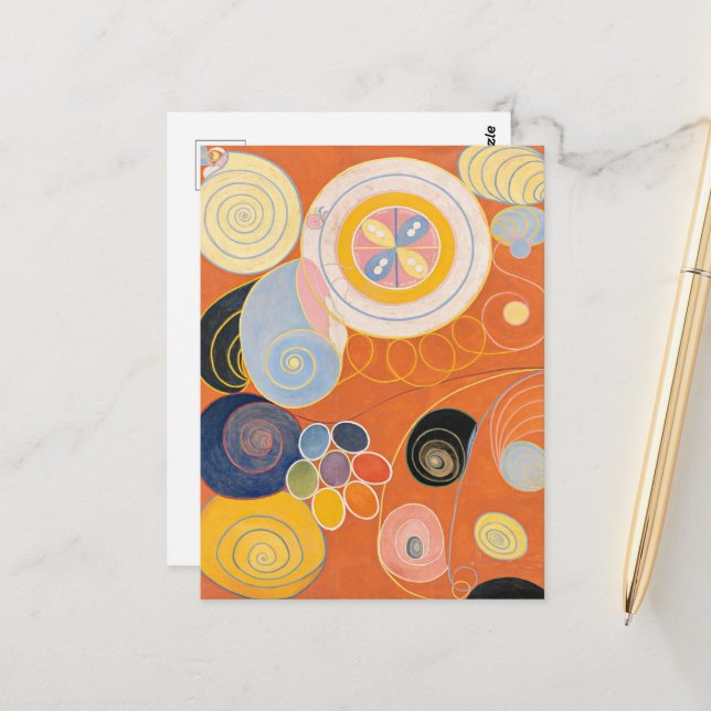 Hilma Af Klint, The Ten Largest No3, Abstrakt kons Vykort (Fram/Back In Situ)
