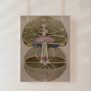 Hilma Af Klint, Träd of Knowledge No1 Abstrakt Art Fototryck