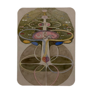 Hilma Af Klint, Träd of Knowledge No1 Abstrakt Art Magnet