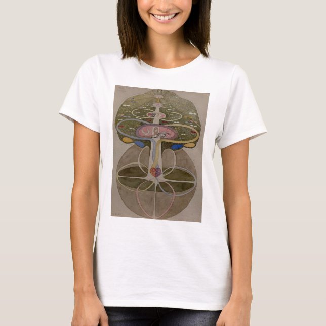 Hilma Af Klint, Träd of Knowledge No1 Abstrakt Art T Shirt (Framsida)