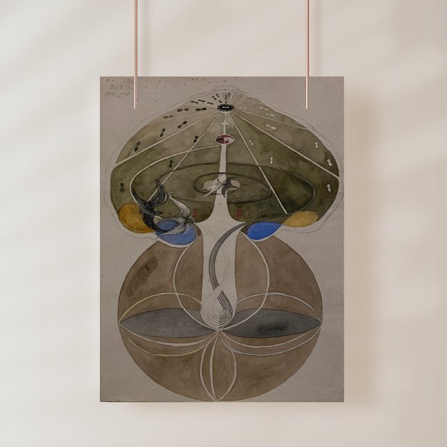Hilma Af Klint, Träd of Knowledge No2 Abstrakt Art Fototryck (Skapare uppladdad)