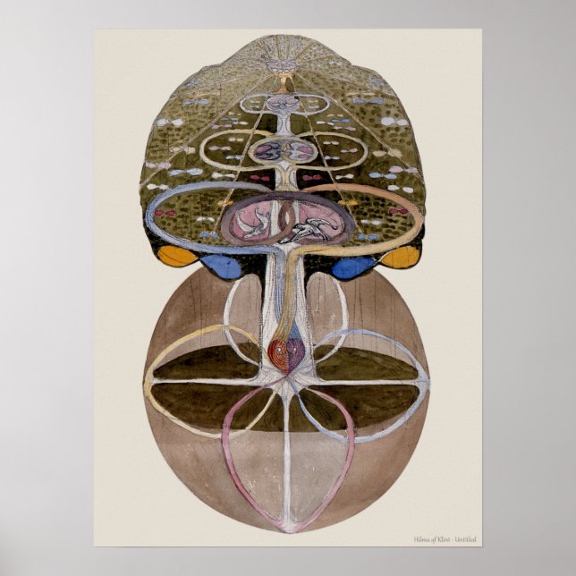 Hilma af Klint - Träd of Knowledge, No 1 Poster (Framsidan)