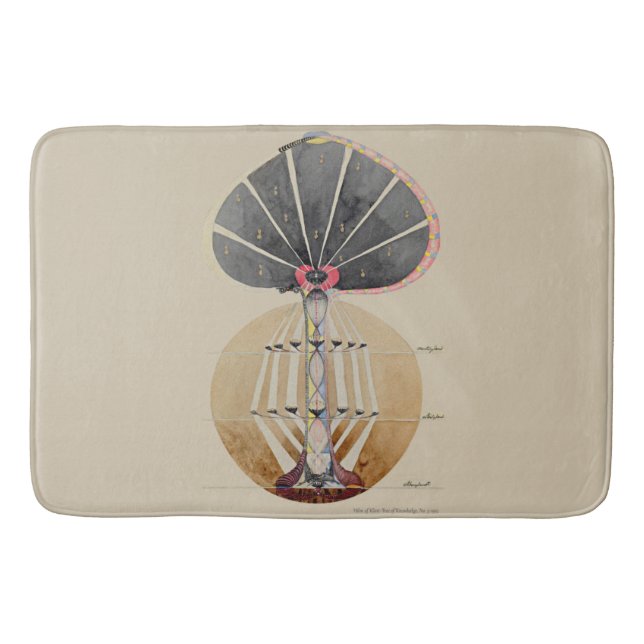 Hilma af Klint - Träd of Knowledge, No. 3 Badrumsmatta (Framsidan)