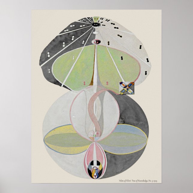 Hilma af Klint - Träd of Knowledge, No 5 Poster (Framsidan)