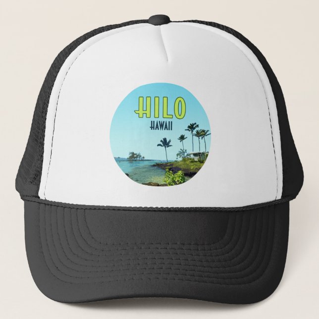 Hilo Big Island Hawaii Beach Vintage Keps (Framsida)