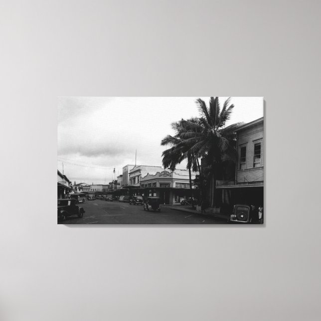 Hilo, Hawaii Street View PhotographHilo, HI Canvastryck (Framsida)