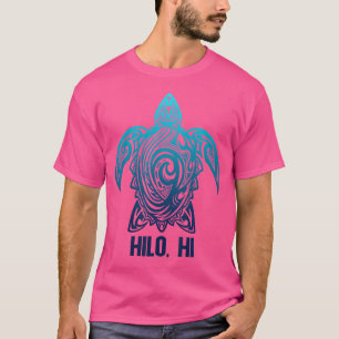 Hilo Hawaii Tribal Sea Turtle Hawaiian Surfer Scub T Shirt