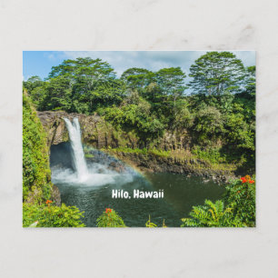 Hilo, Hawaii Tropical Rainbow Falls Waterfall Vykort
