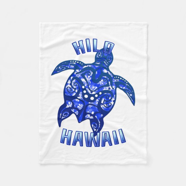 Hilo Hawaii Vacation Tribal Turtle Fleecefilt (Framsidan)