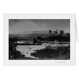 Hilo, Hawaii - View of the City Photograph Hälsningskort