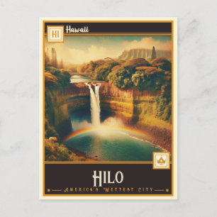 Hilo, Hawaii VINTAGE Vykort