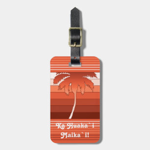 Hilo Hawaiian Handflatan Anpassade Luggage Tags Bagagebricka