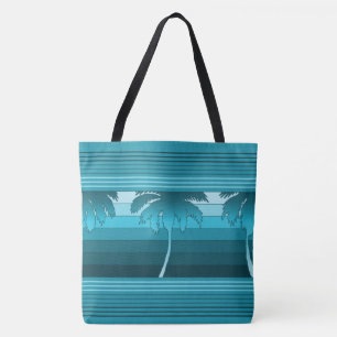 Hilo Hawaiian Handflatan Stripe Beach Bag Tygkasse